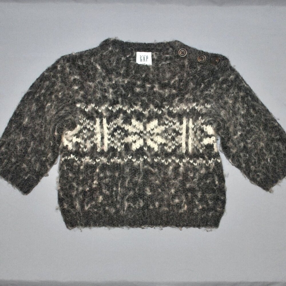 Vintage 90s Baby Gap Sweater Size 18-24 Months Wool Blend Nordic Snowflake
